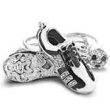 Crystal Football Soccer Shoes Rhinestone Keychain