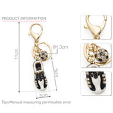 Crystal Football Soccer Shoes Rhinestone Keychain