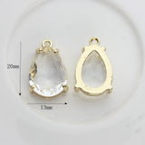 Glass Drop Flower Charms 6pcs/lot Women Earring Making Kits