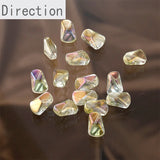 Crystal Glass Irregular Shaped Beads Straight Hole DIY Material