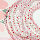 Crystal Glass Red Heart Print Jewelry Beads Accessories