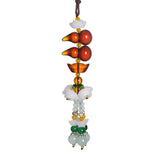 Crystal Gourd Car Rearview Mirror Hanging Lucky Gourd Yuanbao Keychain