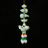 Crystal Gourd Car Rearview Mirror Hanging Lucky Gourd Yuanbao Keychain
