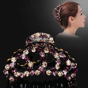 Colorful Crystal Hair Claw Barrette for Women