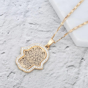 Silver Plated Hamsa Hands Necklace for Women