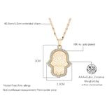 Silver Plated Hamsa Hands Necklace for Women