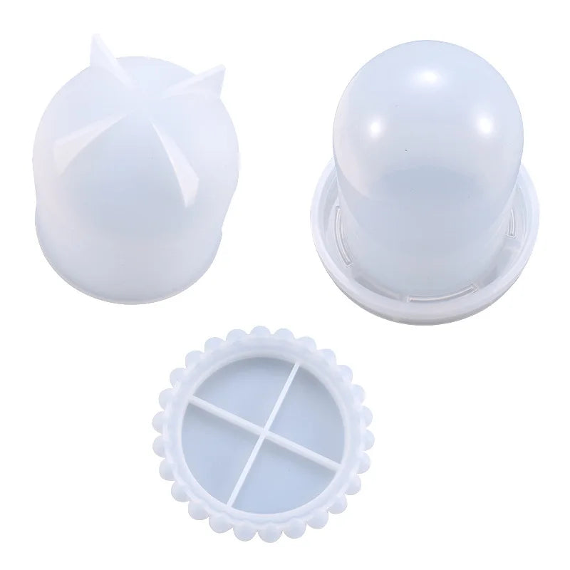 Crystal Silicone Mold Transparent Mirror Cover Dice Game Resin Mold