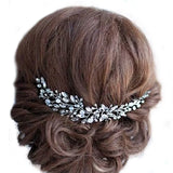 Crystal Headband Silver Bridal Hair Accessories Wedding Headpiece