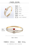 Crystal Heart Moon Eye Cuff Bangle Bracelet Women Girls Stainless Steel Bangles
