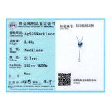 Crystal Heart Pearl Pendants Necklaces 925 Silver Wedding Jewelry