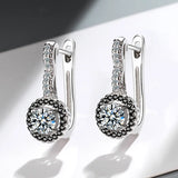 Silver Zircon Hoop Earrings 925 Silver Dangle Cartilage Drop Earring
