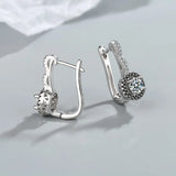 Silver Zircon Hoop Earrings 925 Silver Dangle Cartilage Drop Earring
