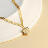 Crystal Initial Letter Anklets Women Alphabet Foot Chain Heart Shape Pendant