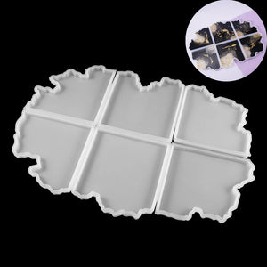 Crystal Irregular Table Epoxy Coaster Mold Silicone Mould