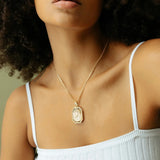 Crystal Jesus Christ Pendant Necklace Plated Choker