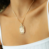 Crystal Jesus Christ Pendant Necklace Plated Choker