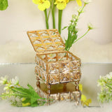 Crystal Jewelry Box Beads Trinket Organizer Earrings Rings Storage Box