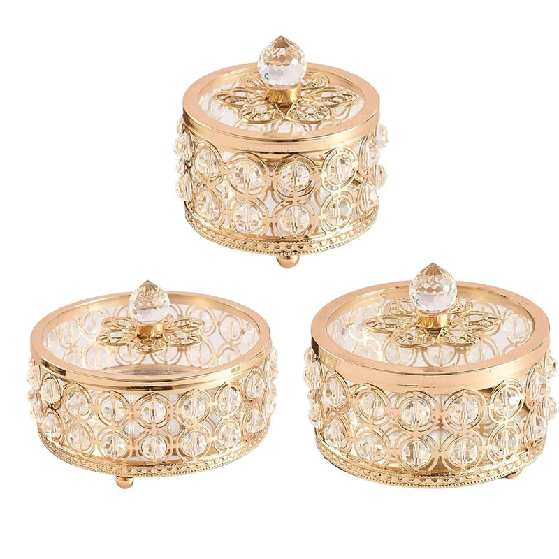Crystal Jewelry Box Decorative Trinket Box for Earrings Gift