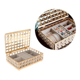 Crystal Jewelry Box Organizer Earring Ornaments Display Storage Case