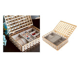 Crystal Jewelry Box Organizer Earring Ornaments Display Storage Case