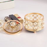 Portable Crystal Jewelry Box Gem Trinket Holder Organizer