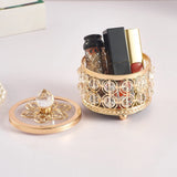 Portable Crystal Jewelry Box Gem Trinket Holder Organizer
