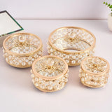 Portable Crystal Jewelry Box Gem Trinket Holder Organizer