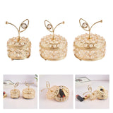Crystal Jewelry Box Storage Display Trinket Organizer with Lid Dresser