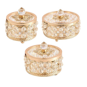 Crystal Jewelry Box Holder for Necklace Rings Keepsake Box