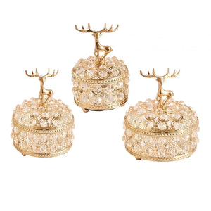 Crystal Jewelry Box Trinket Box Organizer for Necklace Earrings Rings