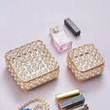Crystal Jewelry Box Trinket Organizer Earrings Rings Storage