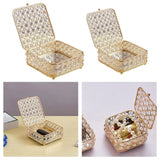 Crystal Jewelry Box Trinket Organizer Earrings Rings Storage