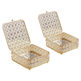 Crystal Jewelry Box Trinket Organizer Earrings Rings Storage