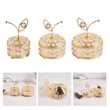 Crystal Jewelry Box Trinket Organizer Storage Display Holder with Cover
