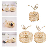 Crystal Jewelry Box Trinket Organizer Storage Display Holder with Cover