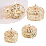 Crystal Jewelry Box with Lid Organizer for Necklace Rings