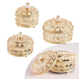 Crystal Jewelry Box with Lid Organizer for Necklace Rings