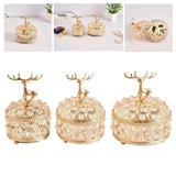 Crystal Jewelry Box with Lid Organizer Trinket Box for Rings