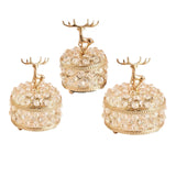 Crystal Jewelry Box with Lid Organizer Trinket Box for Rings