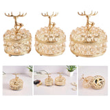 Crystal Jewelry Box with Lid Organizer Trinket Box for Rings