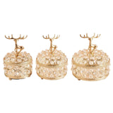Crystal Jewelry Box with Lid Organizer Trinket Box for Rings