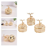 Crystal Jewelry Box with Lid Organizer Trinket Box for Rings