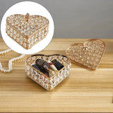 Crystal Jewelry Trinket Box Earrings Storage Organizer