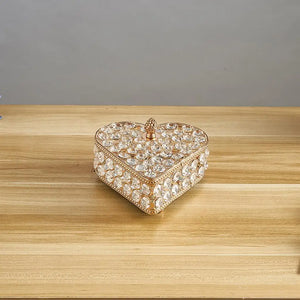 Crystal Jewelry Trinket Box Earrings Storage Organizer