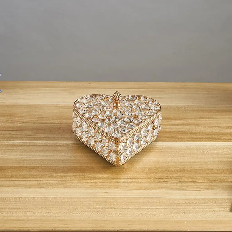Crystal Jewelry Trinket Box Earrings Storage Organizer