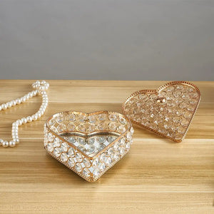 Crystal Jewelry Trinket Box Earrings Storage Organizer
