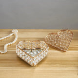 Crystal Jewelry Trinket Box Earrings Storage Organizer