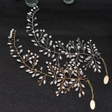 Crystal Leaf Wedding Headbands Bride Hair Accessories