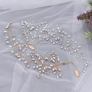 Crystal Leaf Wedding Headbands Bride Hair Accessories