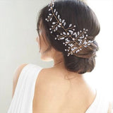 Crystal Leaf Wedding Headbands Bride Hair Accessories